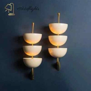 Wall Scone Pair Of  Italian Stilnovo Style Mid Century Wall Lights Lamps Fixture - Picture 1 of 8