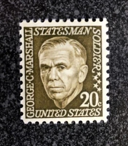 1967US #1289 20c George Marshall Statesman Soldier - Single Stamp Mint NH - Picture 1 of 1