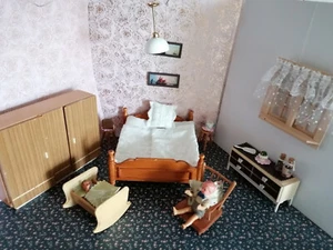 Puppenhaus Puppenstube Schlafzimmermöbel + Zubehör Vintage  (Pos.13.) - Bild 1 von 13