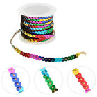 Glitter Rainbow Sequin Ribbon Roll - 5x5m Metallic Trim for DIY Crafts & Decor