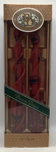 Vintage Beeswax Designs Spiral 12” Christmas Taper Candles NIB - Picture 1 of 5