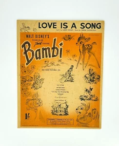Partituras BAMBI vintage de Walt Disney LOVE IS A SONG - Imagen 1 de 3