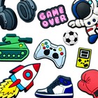 Boys ⚽️🚀🎮🏎️ Jibbitz Croc Charms 100+ Football Sports Cars CLOGITZ UK 🇬🇧