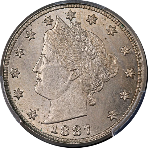 1887 Liberty V Nickel PCGS MS64 Great Eye Appeal Strong Strike Cover