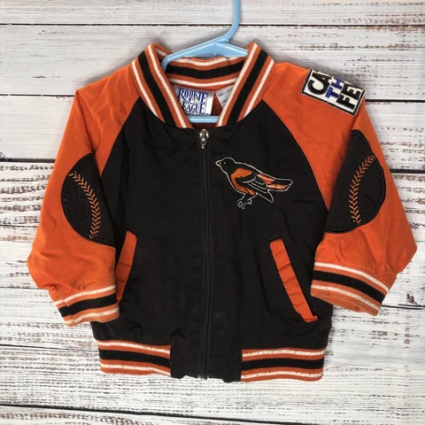 Vintage Baltimore Orioles MLB Mighty Mac Jacket Full-Zip Kids Toddler Size 18M Cover