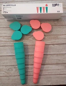 Ikea Eis Pop Maschine mit Deckel Pop-Up Türkis Rosa 6" UPPFYLLD 6 Teile - Bild 1 von 3