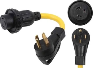 ONETAK NEMA 14-50P to L6-20R 240V 20 Amp 4 Prong Male Plug to Twist Lock 3 Pr... - Picture 1 of 2
