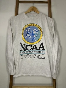Vintage 1994 NCAA Championship Leichtathletik Langarm grau Shirt Größe Small - Bild 1 von 6