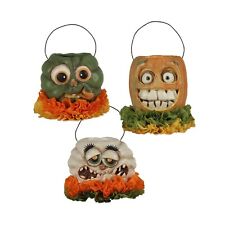 Bethany Lowe Halloween 3 Different Monster Mash Buckets Figurines TD8582 New