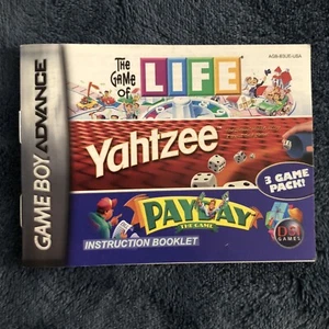 Life / Yahtzee / Payday Instruction Booklet ONLY! (Game Boy Advance, GBA) Manual - Picture 1 of 4