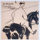 A Horse - Original 1901 Art Nouveau Print By Herford - Lithograph Of A Woodcut