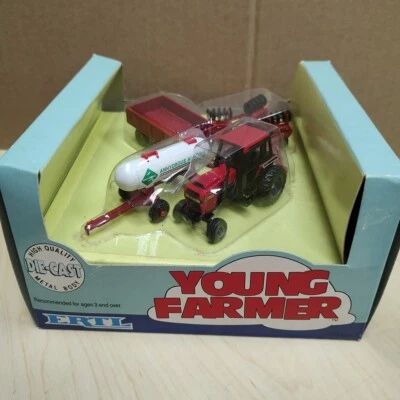 Rare 1987 Ertl Young Farmer 1/64 Case IH 4 Pc Tractor & Implement Set NIB - Image 1 of 4