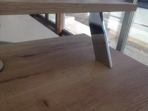 Barkonsole Korfu schräg 60° Tresenstütze Küchentheke hochglanz verchromt - Bild 1 von 8
