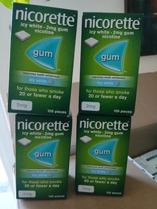 NICORETTE CHEWING GUM ICY WHITE FLAVOUR 420 PIECES 2MG EXPIRY NOVEMBER 2027 - Picture 1 of 24