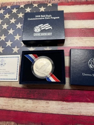 2008 uncirculated Bald Eagle silver dollar - Image 1 of 3