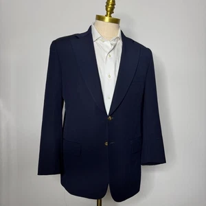 Paul Stuart Navy Blue Blazer Menswear Wool Jacket Gold Buttons Formal 39S - Picture 1 of 11