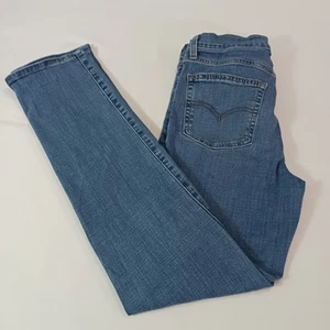 Levi’s 724 High Rise Straight Women's Blue Cotton Distressed Jeans Size 29 29×30 - Picture 1 of 21