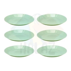 IKEA OFTAST Plate 19cm – Light Green Tempered Glass Side/Dessert Plate Set 4/6 - Picture 1 of 4