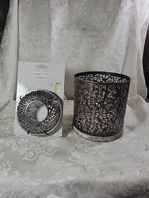 Yankee Candle Sheridan Rustic Large  Illuma-lid NWT &  Jar Sleeve - Pre-owned  - Image 1 of 4
