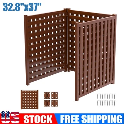 Paneles de valla de privacidad de 3 piezas, pantallas de bote de basura para aire acondicionado exterior 33"x37" EE. UU. Foto 1 de 4