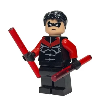 LEGO Batman The Videogame Nightwing Red Custom Minifigure PAD LB1 2006 2008 - Image 1 of 3