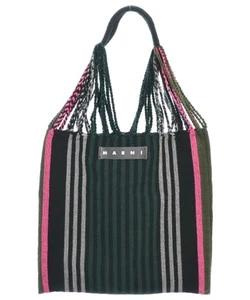 MARNI Tote Bags GreenxBlackxPinketc.(Stripe Pattern) 2200570491422 - Picture 1 of 10