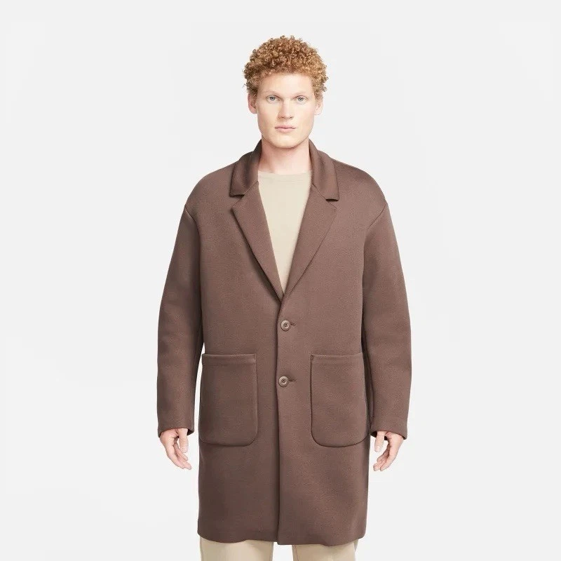 Nike Sportswear Tech Fleece Reimagined Mens XXL Brown Trench Coat FN0601-237