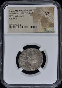 Elagabalus AD 218-222 Roman Antioch BI Tetradrachm NGC VF20 - Picture 1 of 2