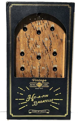 Hit-A-pin Bagatelle - Game of Skills - Vintage Retro Label - 2017 - Image 1 of 4