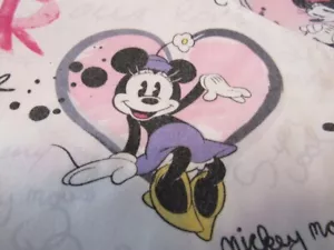 SCRUB TOP Mickey and Minnie Mouse Size 2 X  Pink colors  Label 3 Front Pockets  - Picture 1 of 6