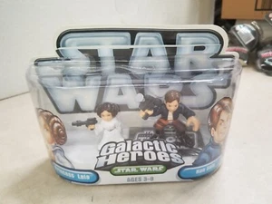 Hasbro Star Wars Galactic Heroes PRINCESS LEIA & HAN SOLO Figures 2-Pack Box - Picture 1 of 4