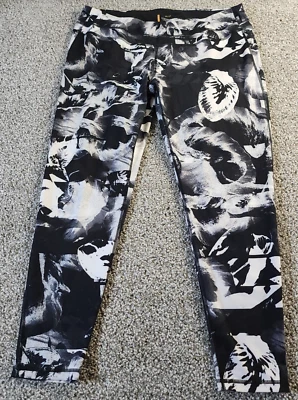 LUCY  Straight Leg Fitness Yoga Athleisure Stretch Pants 2X 38x20" Black Gray - Image 1 of 4