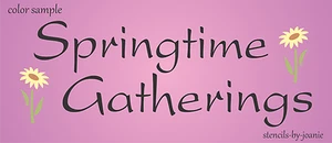 Joanie Stencil Springtime Gatherings Sunflower Daisy Country Garden DIY Signs - Picture 1 of 8