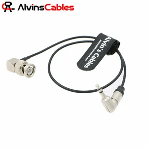 Timecode Cable for CCTV DVR Tentacle Right Angle BNC to 3.5mm TRS SYNC 50cmBlack - Picture 1 of 6
