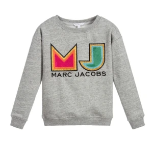 Marc Jacobs Sweatshirt Girls Grey 'MJ' Logo Size 6 Kids Little Marc Jacobs Child - Picture 1 of 4