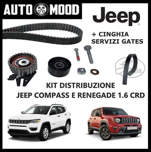 KIT DISTRIBUZIONE  PER JEEP COMPASS RENEGADE 1.6 CRD 95 120 CV + CINGHIA SERVIZI - Foto 1 di 1