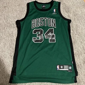 Boston Celtics Paul Pierce jersey Mens Sz M Length +2 reebok stiched sewn green - Picture 1 of 9