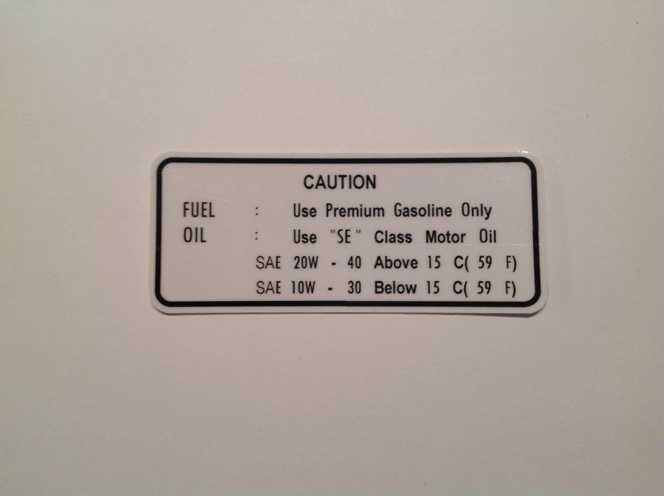 PEGATINA CALCOMANÍA DE SERVICIO TANQUE DE COMBUSTIBLE YAMAHA XT500 TT500 SR500 XT400 76-79   Foto 1 de 1