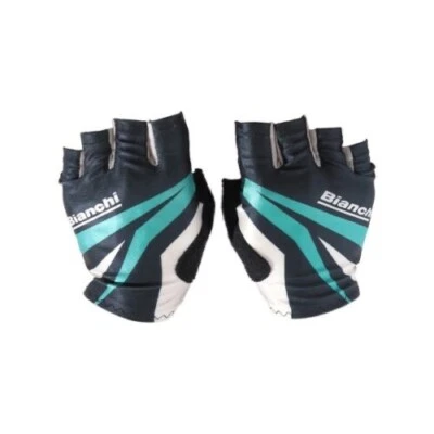 Guantes de verano de ciclismo Bianchi básicos talla mediana color negro/celeste Foto 1 de 4