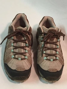 WOMEN'S COLUMBIA TAUPE/ LIGHT BLUE PIMA TRAIL SHOE SIZE 8.5 MSRP $82.50 - Picture 1 of 11