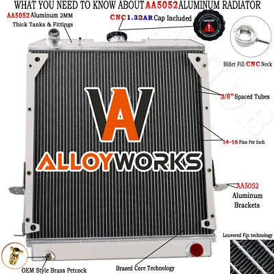3 Row Aluminum Radiator For 1994-2004 Isuzu NPR 3.9L 4.8L 5.7L 6.0L - Image 1 of 4