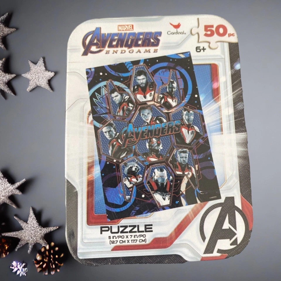 2 Marvel Cardinal Avengers Puzzles Tin Boxes (14)