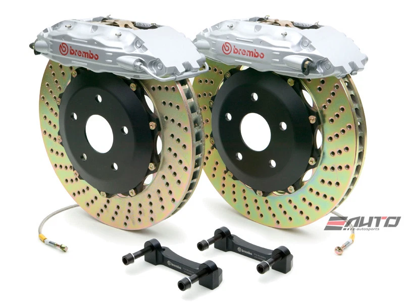 Pinza de freno Brembo delantera GT 4 potes plateada 332x32 taladro rotor RX7 RX-7 FD3S 93-95 Foto 1 de 1
