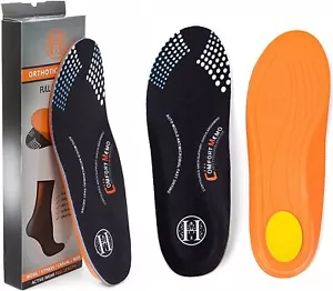 Memory Foam Orthotic Shoe Inserts Relieve Heel Pain Anti-Fatigue Shoe Insoles - Picture 1 of 5