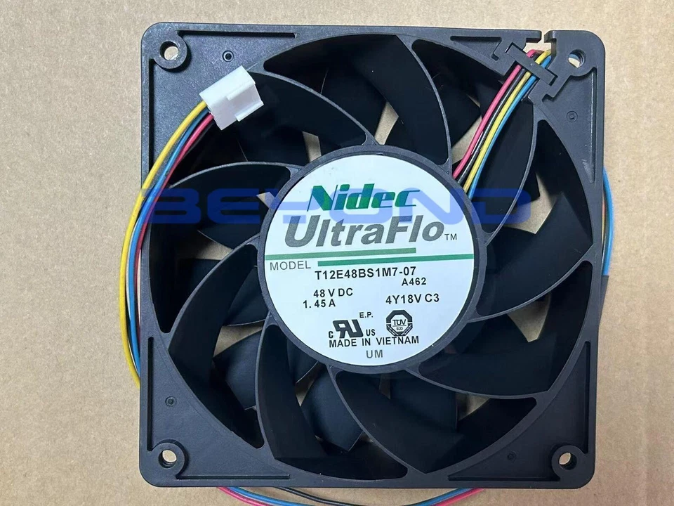 1PCS Nidec T12E48BS1M7-07 48V 1.45A 120*120*38mm Cooling Fan Fast