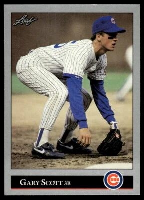 1992 Leaf #6 Gary Scott Chicago Cubs - Image 1 of 2