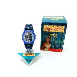 Vintage Timex Disney Pocahontas Percy Meeko Pug Dog Raccoon Analog Watch - Picture 1 of 2