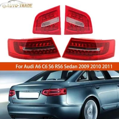 Rear Tail light Assembly Brake Lamp For Audi A6 C6 S6 RS6 Sedan 2009 - 2011 LED Foto 1 de 4