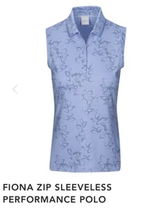 Dunning Golf ärmelloses neues Damen-Polo Large blau UVP 85 $ - Bild 1 von 4