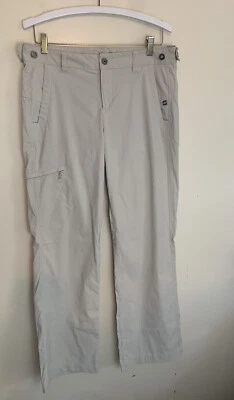 Pantalones deportivos Eddie Bauer EB bolsillo de carga senderismo al aire libre nailon beige talla 10 Foto 1 de 4